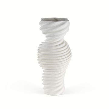 صورة 3D Spiral White Vase